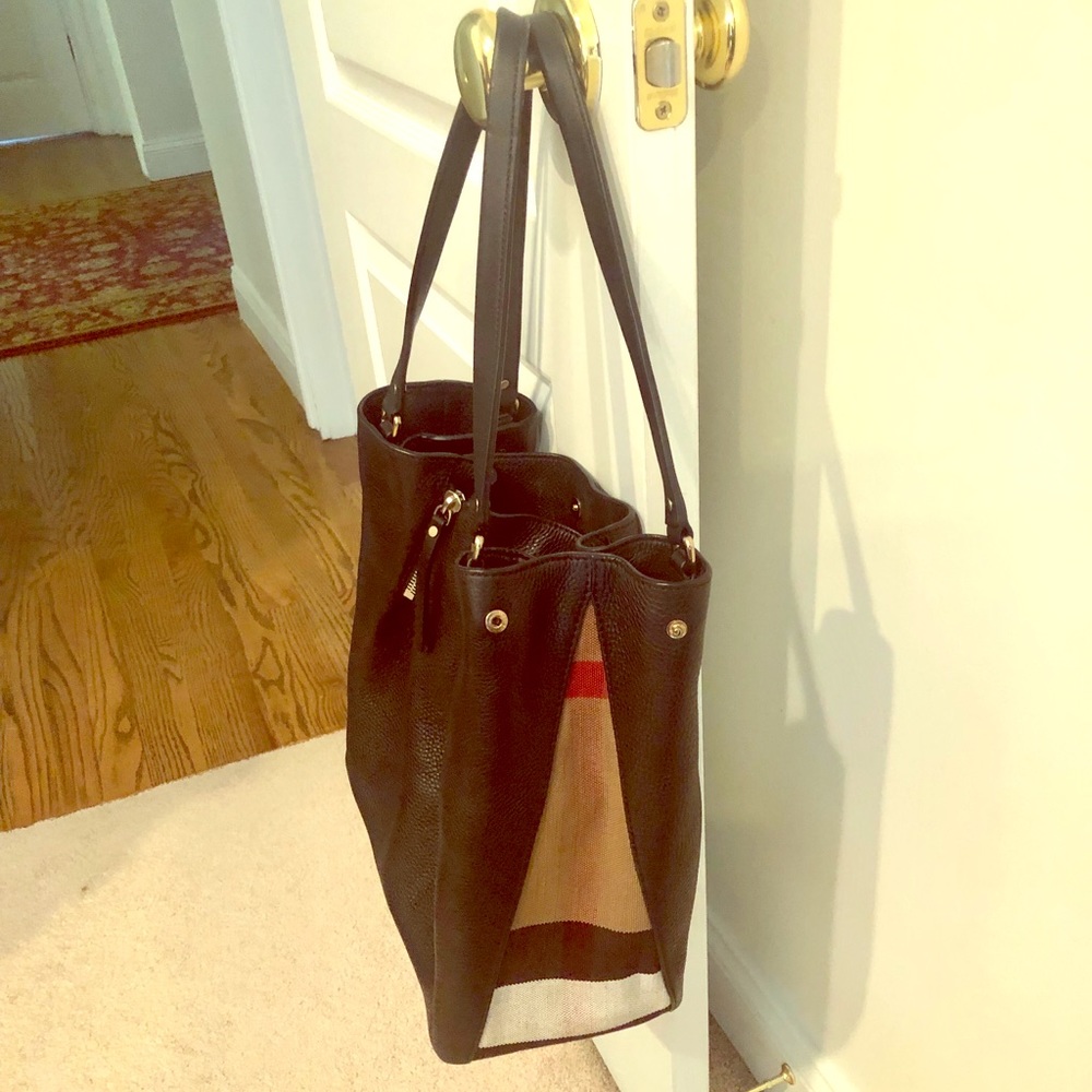 Burberry Leather/ canvas Bag